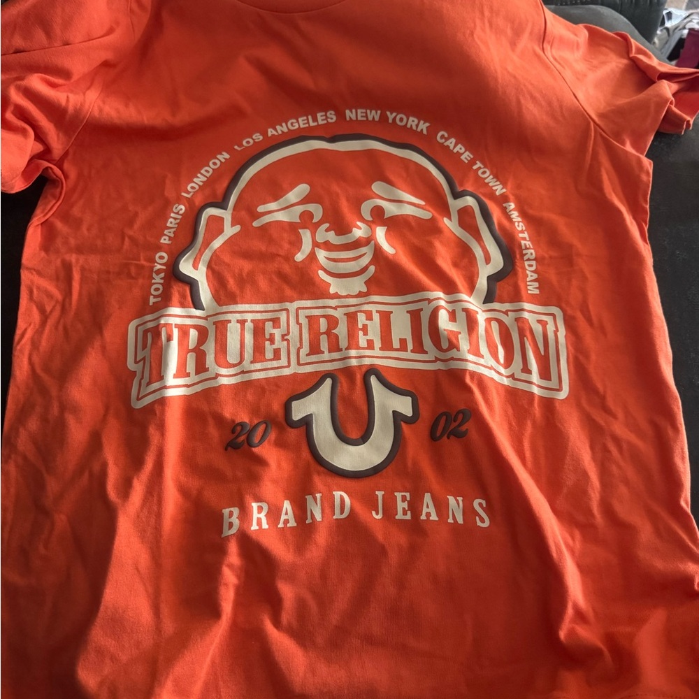 True Religion Orange Graphic T-Shirt